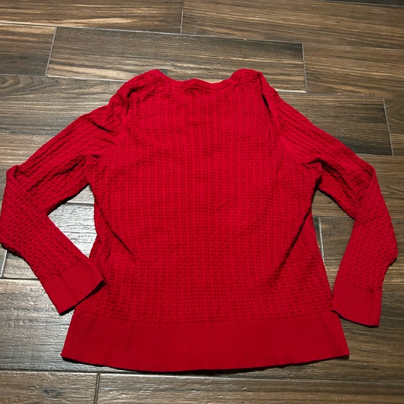 Torrid Cardigan Embellished White Pearl Button Sweater Size 2 Deep Red - Picture 3 of 8